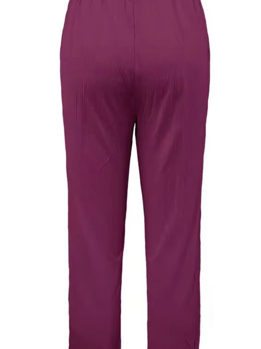 SHEIN Berry Drawstring Straight-Leg Linen Blend Pants - Picture 3 of 6